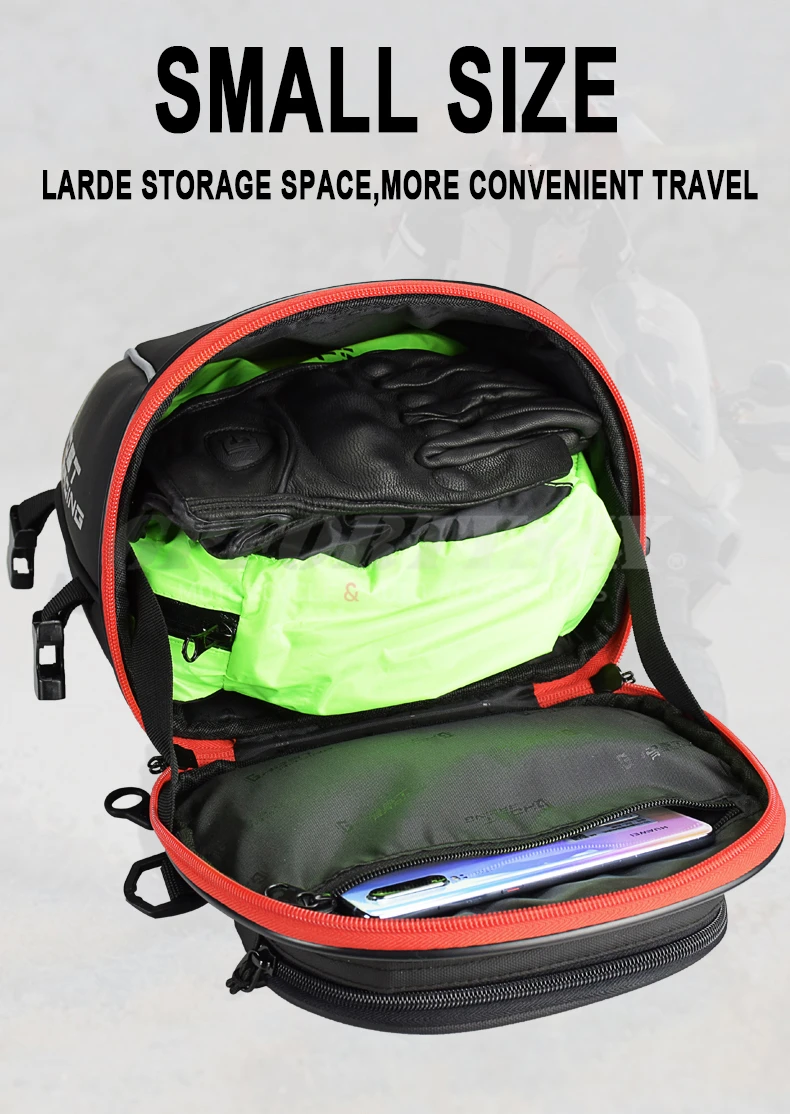 GHOST RACING Motorcycle Tail Tank Bag Waterproof Multifunction Backage Motobike 10L Storage Luggage Large Capacity Accessories