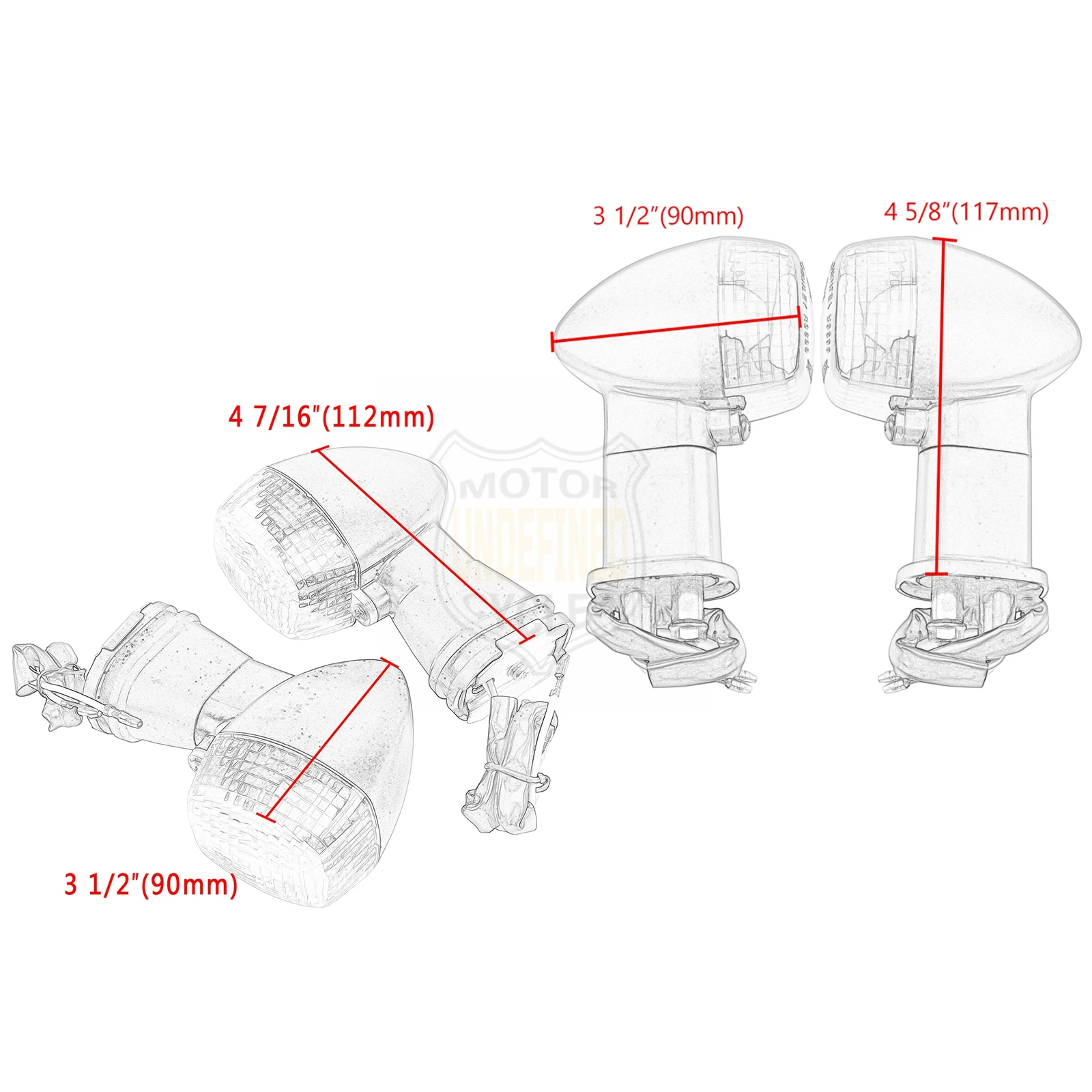 Front Rear Motorcycle Turn Signal Indicator Lights For Kawasaki Ninja ZX-6R ZX6R ZX-7R ZX-9R ZX9R ZX10R ZX-10R ZX-12R ZX12R