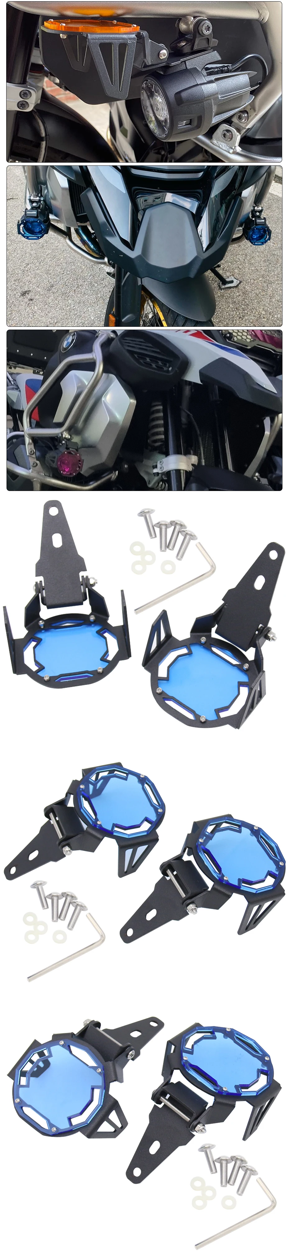 Flipable Fog Light Protector Grille Protection Cover Fit For BMW R 1250 GS R1250GS Adventure R1200GS LC ADV R1200 Rally R1250 HP