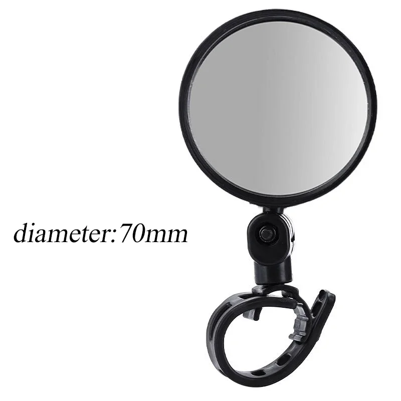 2pcs Adjustable Rotate Bicycle Auxiliary Rearview Mirror Handlebar Mount Wide-Angle Convex Cycling Rear View Mirrors Accessories