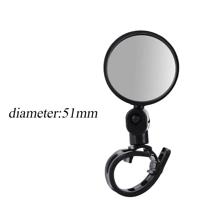 2pcs Adjustable Rotate Bicycle Auxiliary Rearview Mirror Handlebar Mount Wide-Angle Convex Cycling Rear View Mirrors Accessories