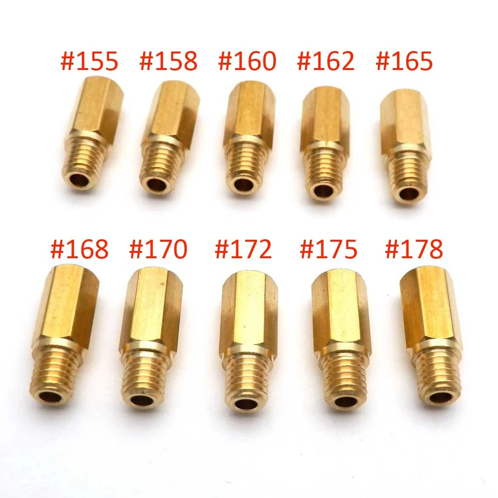 Pack of 10pcs Motorcycle Carburetor Main Jets Slow Pilot Jets for PWK PWM Keihin OKO CVK NSR KSR Carb Set Injector Nozzle