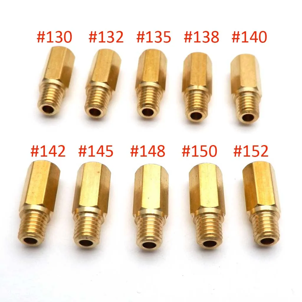 Pack of 10pcs Motorcycle Carburetor Main Jets Slow Pilot Jets for PWK PWM Keihin OKO CVK NSR KSR Carb Set Injector Nozzle