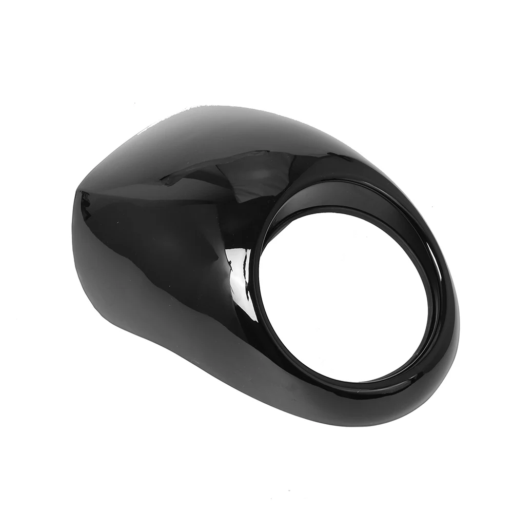 Motorcycle Black Headlight Grill Fairing Cover ABS Plastic Windshield For Harley 883 1200 Front Fork Mount Dyna Sportster XLCH