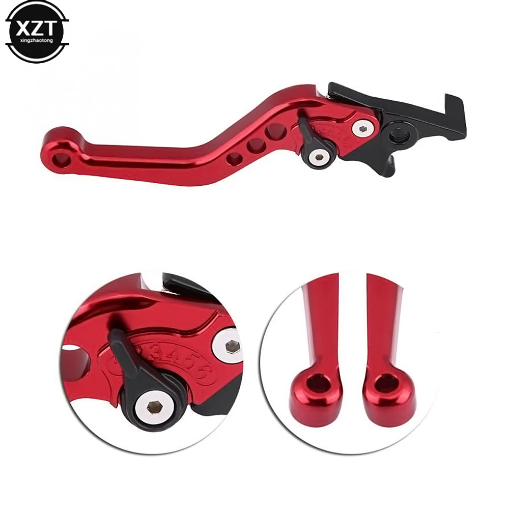 HOT 2Pcs Universal CNC Alloy Motorcycle Brake Handle Adjustable Front Rear Disc Brakes Double Disc Brake Handle Lever