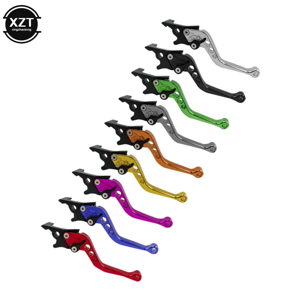 HOT 2Pcs Universal CNC Alloy Motorcycle Brake Handle Adjustable Front Rear Disc Brakes Double Disc Brake Handle Lever