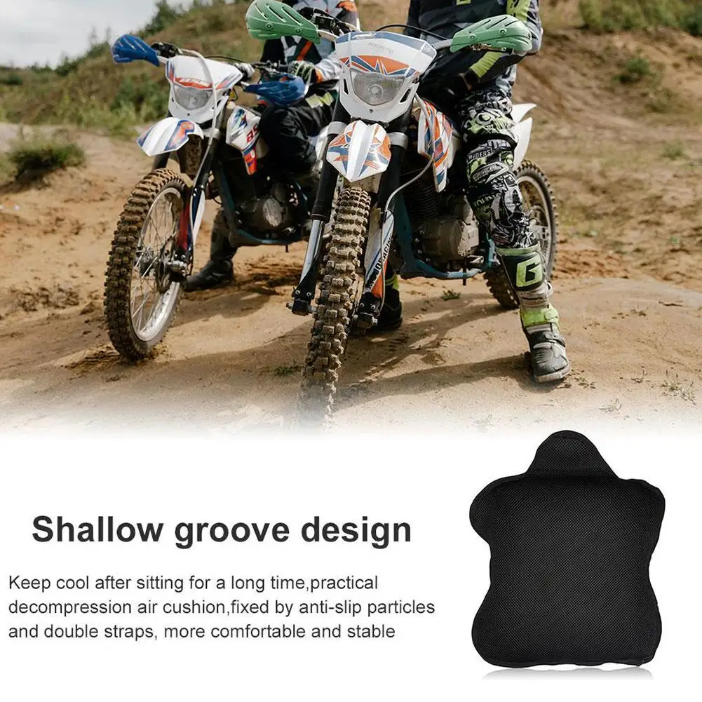 Motorcycle Gel Seat Cushion Anti-Slip Heat Insulation Blow Air Cushion Breathable Relief Four Season Motorcycle Pad 