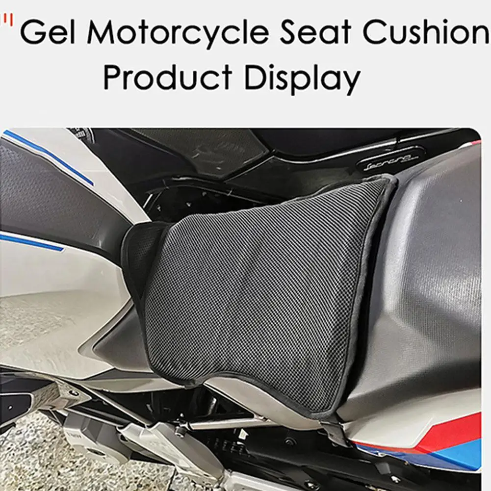 Motorcycle Gel Seat Cushion Anti-Slip Heat Insulation Blow Air Cushion Breathable Relief Four Season Motorcycle Pad 