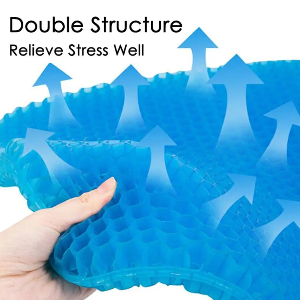 Motorcycle Gel Seat Cushion Anti-Slip Heat Insulation Blow Air Cushion Breathable Relief Four Season Motorcycle Pad 