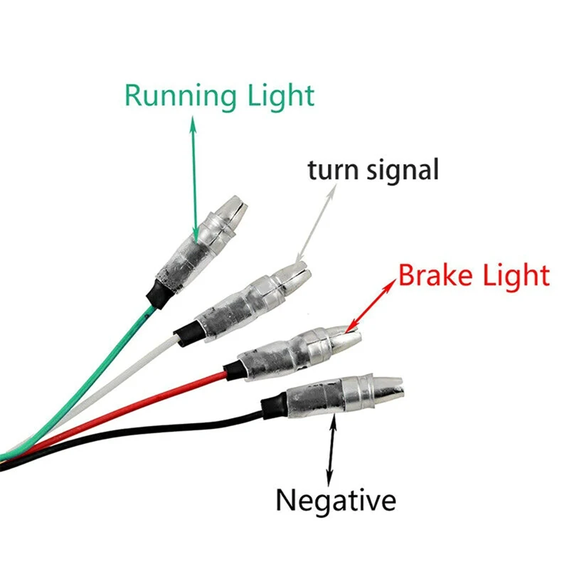 2/4Pcs Motorcycle LED Turn Signal Indicators Stop Light Mini Bullet Warning Lamp Blinker Light 12V For Honda Suzuki Kawasaki AE