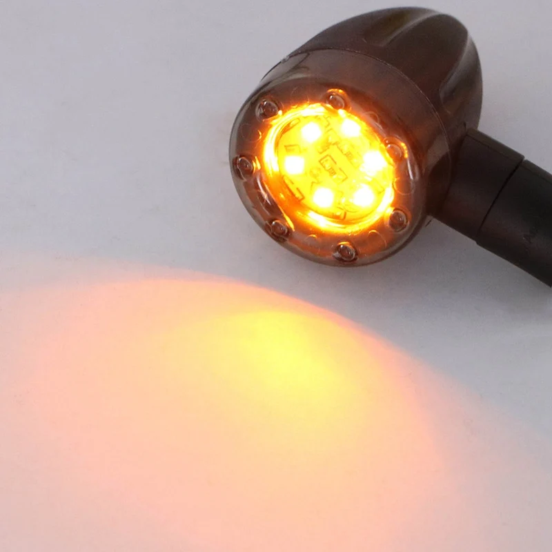 2/4Pcs Motorcycle LED Turn Signal Indicators Stop Light Mini Bullet Warning Lamp Blinker Light 12V For Honda Suzuki Kawasaki AE