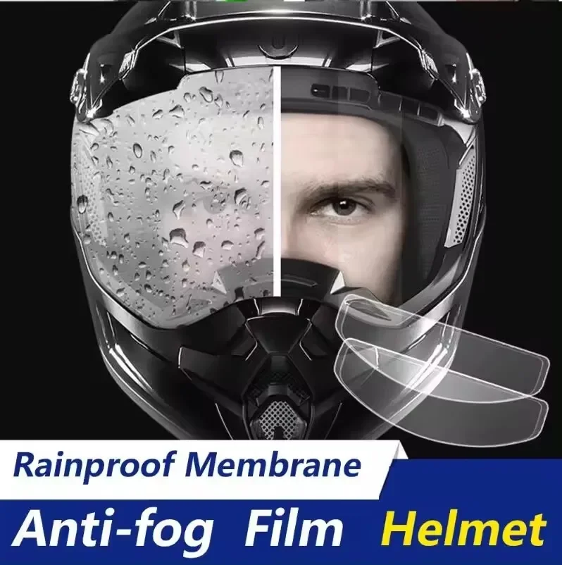 Motorcycle Helmet Anti-rain and Anti-fog Films Safety Driving Durable Nano Coating Clear Sticker Film Motorbike Accessories