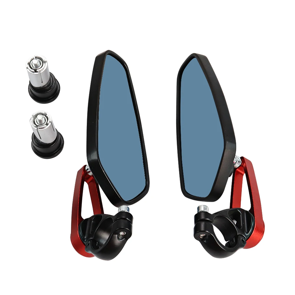 1 Pair 7/8" 22mm Motorcycle Aluminum Bar End Side Rearview Mirror Universal Motorbike Bike Handlebar Rear View Mirrors For Honda