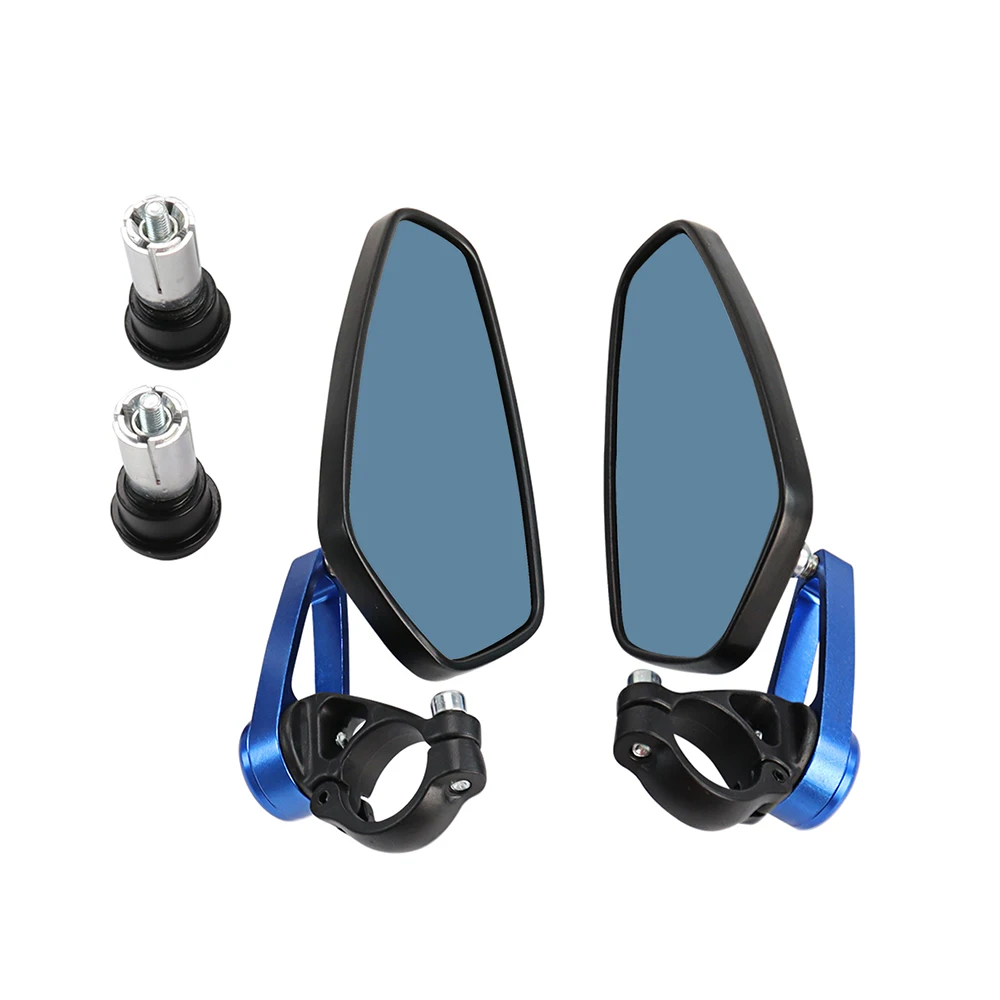 1 Pair 7/8" 22mm Motorcycle Aluminum Bar End Side Rearview Mirror Universal Motorbike Bike Handlebar Rear View Mirrors For Honda