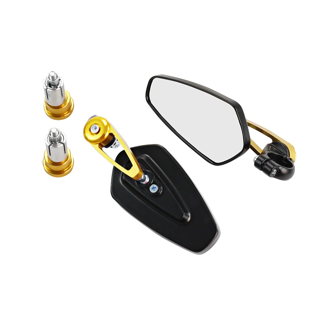 1 Pair 7/8" 22mm Motorcycle Aluminum Bar End Side Rearview Mirror Universal Motorbike Bike Handlebar Rear View Mirrors For Honda