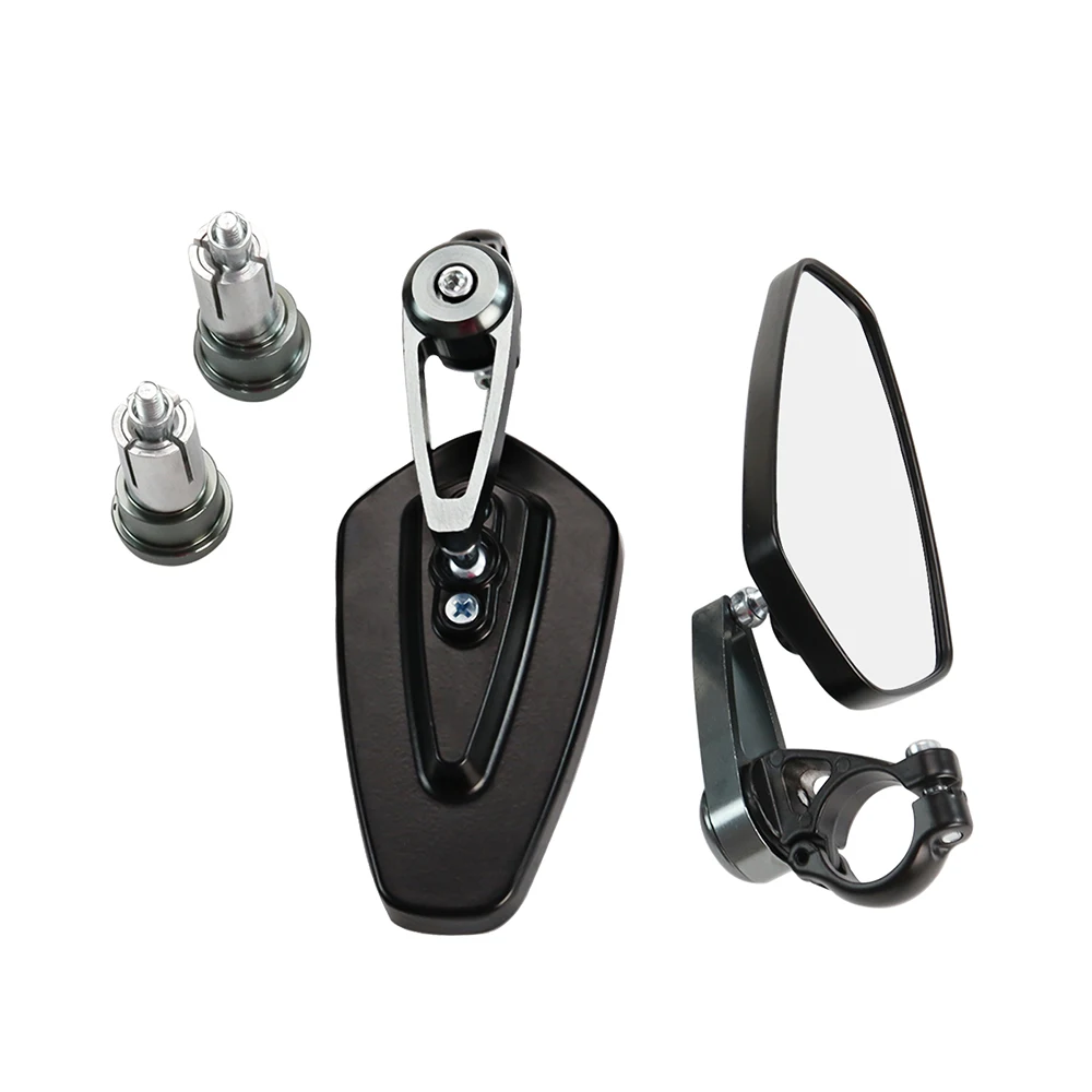 1 Pair 7/8" 22mm Motorcycle Aluminum Bar End Side Rearview Mirror Universal Motorbike Bike Handlebar Rear View Mirrors For Honda