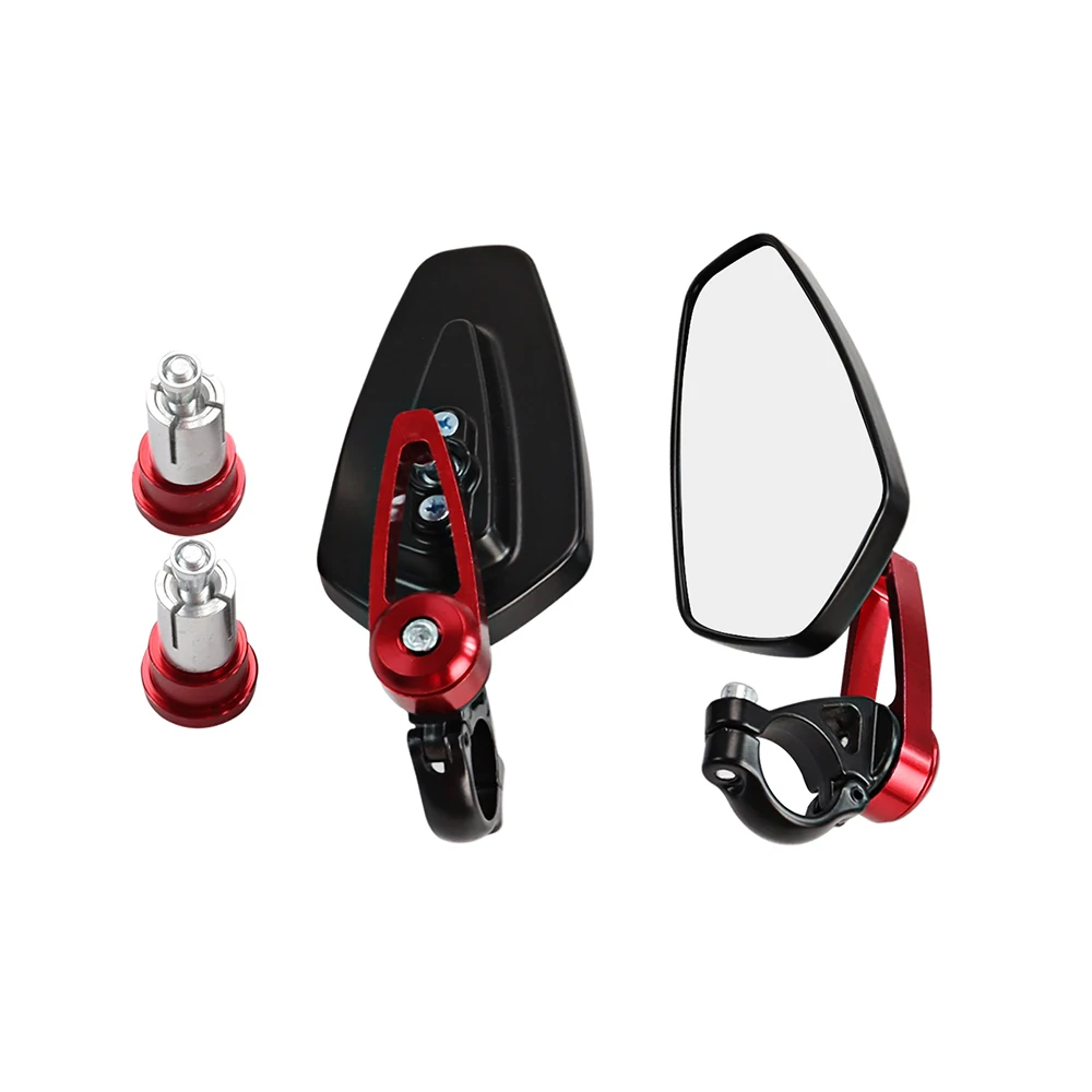 1 Pair 7/8" 22mm Motorcycle Aluminum Bar End Side Rearview Mirror Universal Motorbike Bike Handlebar Rear View Mirrors For Honda
