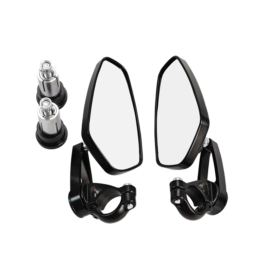 1 Pair 7/8" 22mm Motorcycle Aluminum Bar End Side Rearview Mirror Universal Motorbike Bike Handlebar Rear View Mirrors For Honda