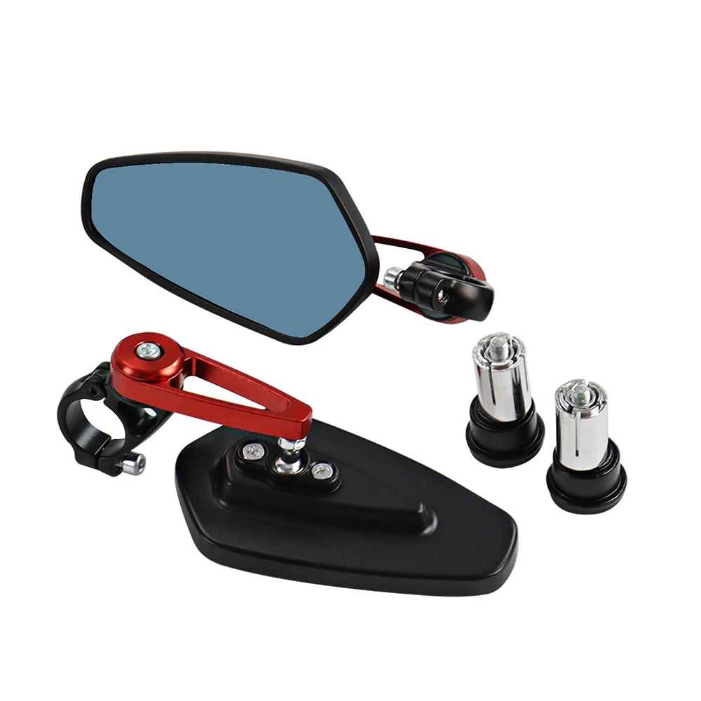 1 Pair 7/8" 22mm Motorcycle Aluminum Bar End Side Rearview Mirror Universal Motorbike Bike Handlebar Rear View Mirrors For Honda