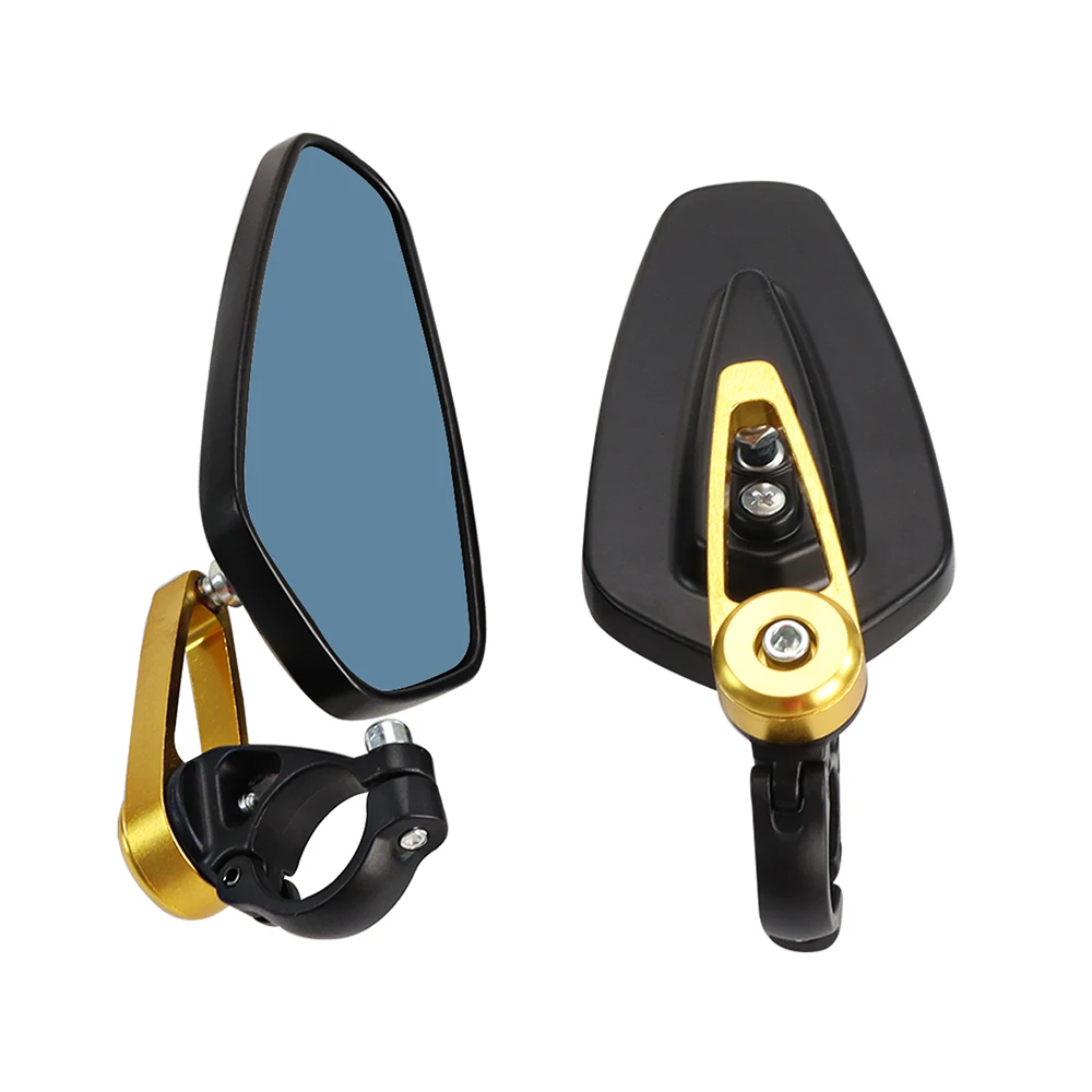 1 Pair 7/8" 22mm Motorcycle Aluminum Bar End Side Rearview Mirror Universal Motorbike Bike Handlebar Rear View Mirrors For Honda