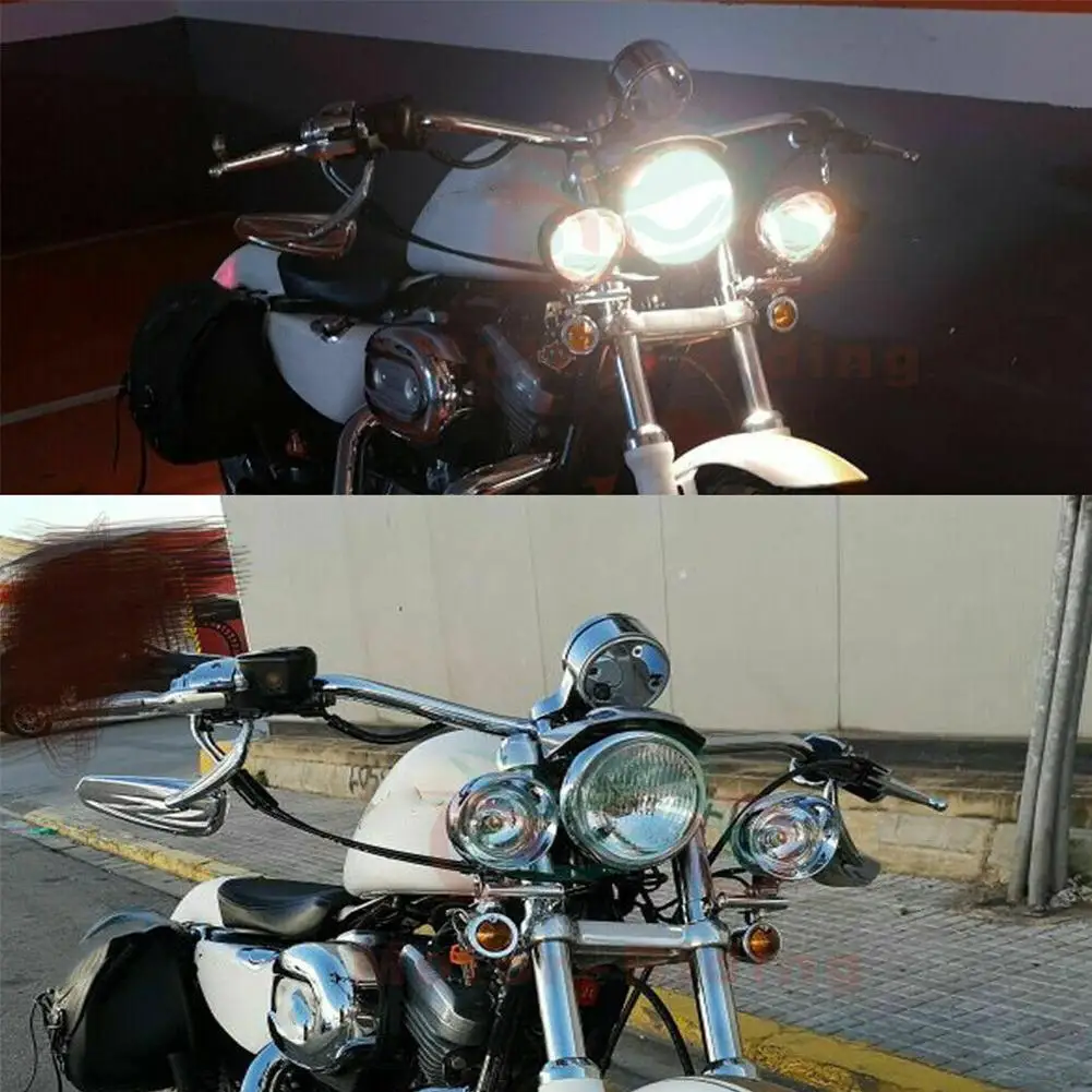 Motorcycle Headlights Universal Motorcycle Front Auxiliary Light For GN125 Side Light For Motorbike Head Lamp Accessories