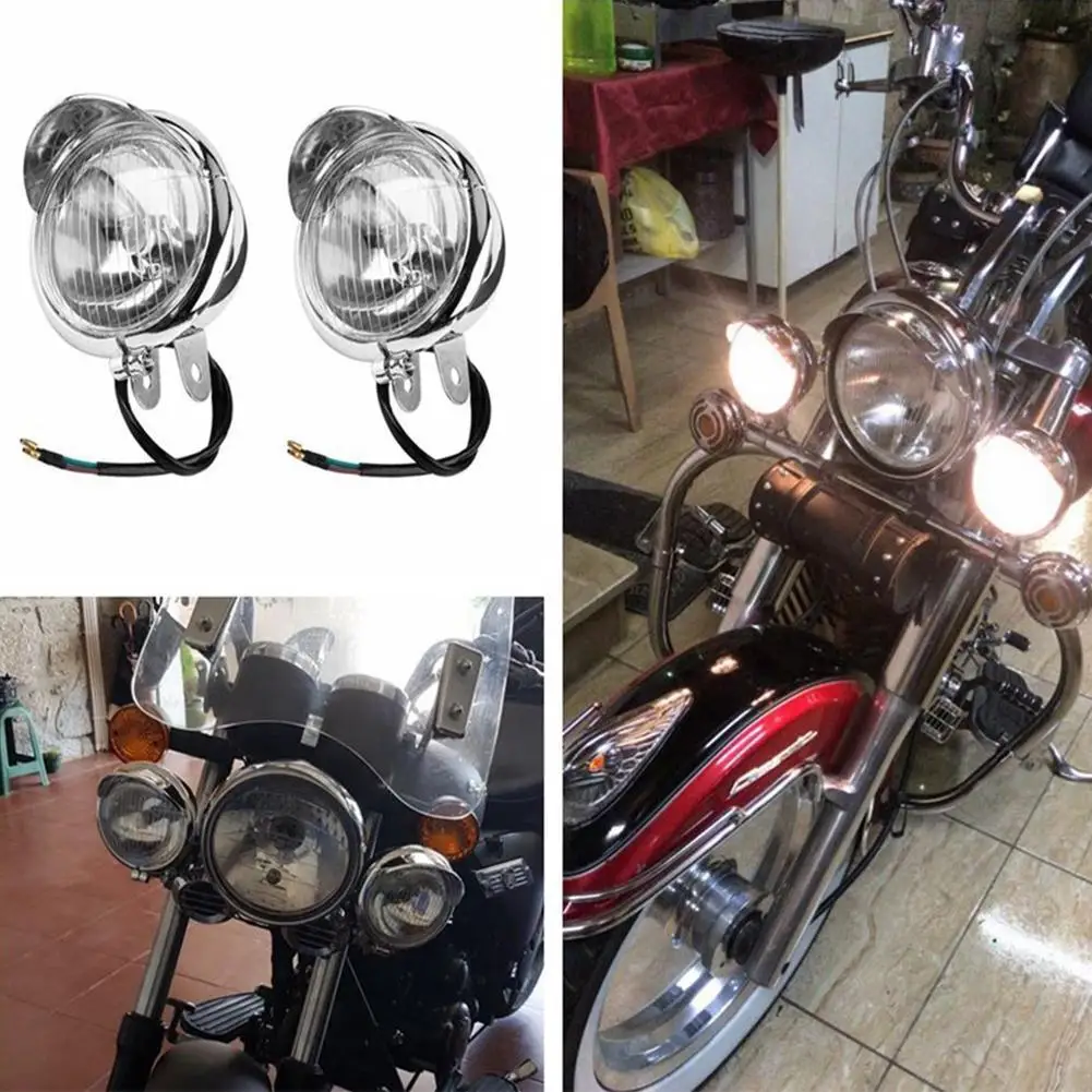 Motorcycle Headlights Universal Motorcycle Front Auxiliary Light For GN125 Side Light For Motorbike Head Lamp Accessories