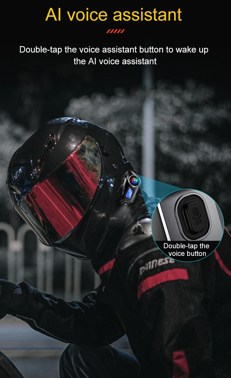 Q58 Max Motorcycle Helmet Bluetooth Intercom Supports Multi-Scene Mixed Music Sharing Intercom Distance 500 Meters