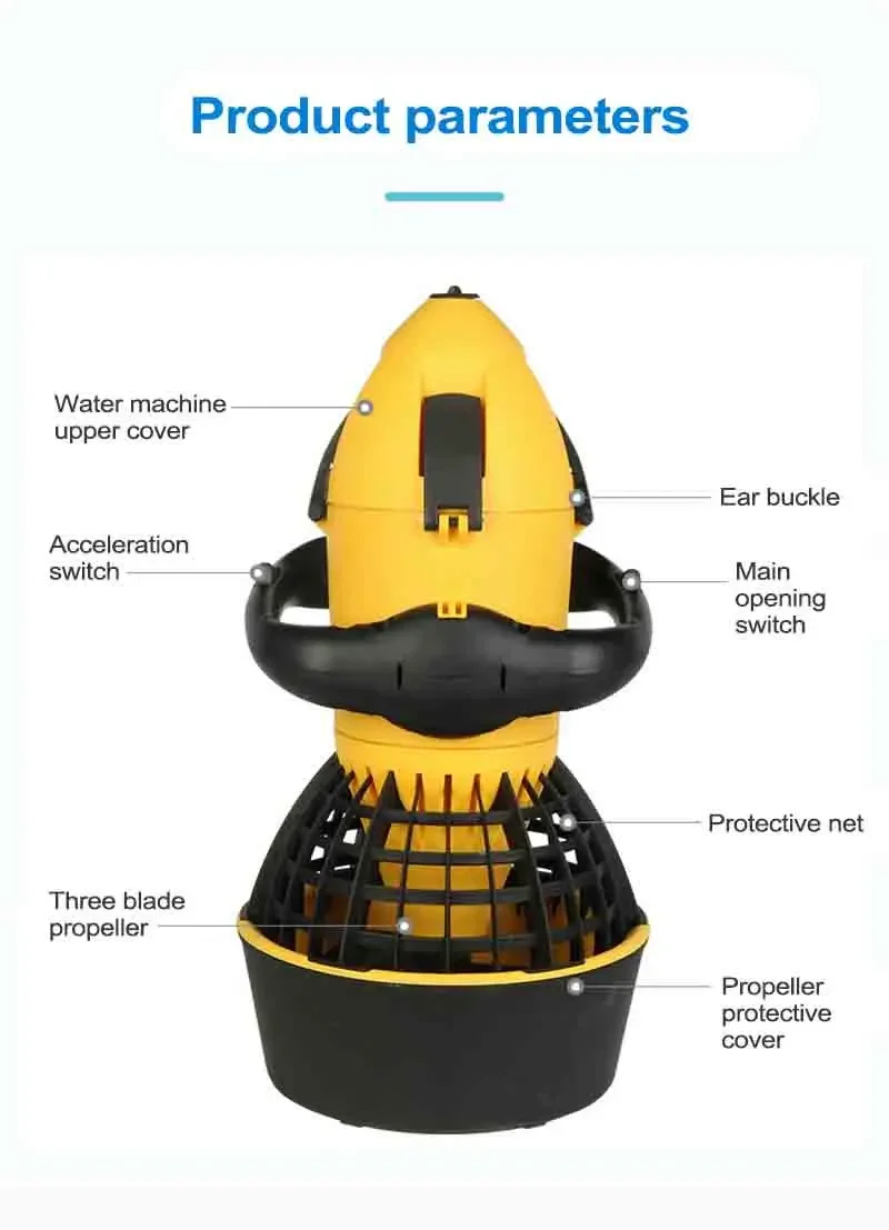 500W Two Speed Electric Underwater Scooter Water Propeller Diving Equipment Underwater Bike Suitable For Marine Pool Sports