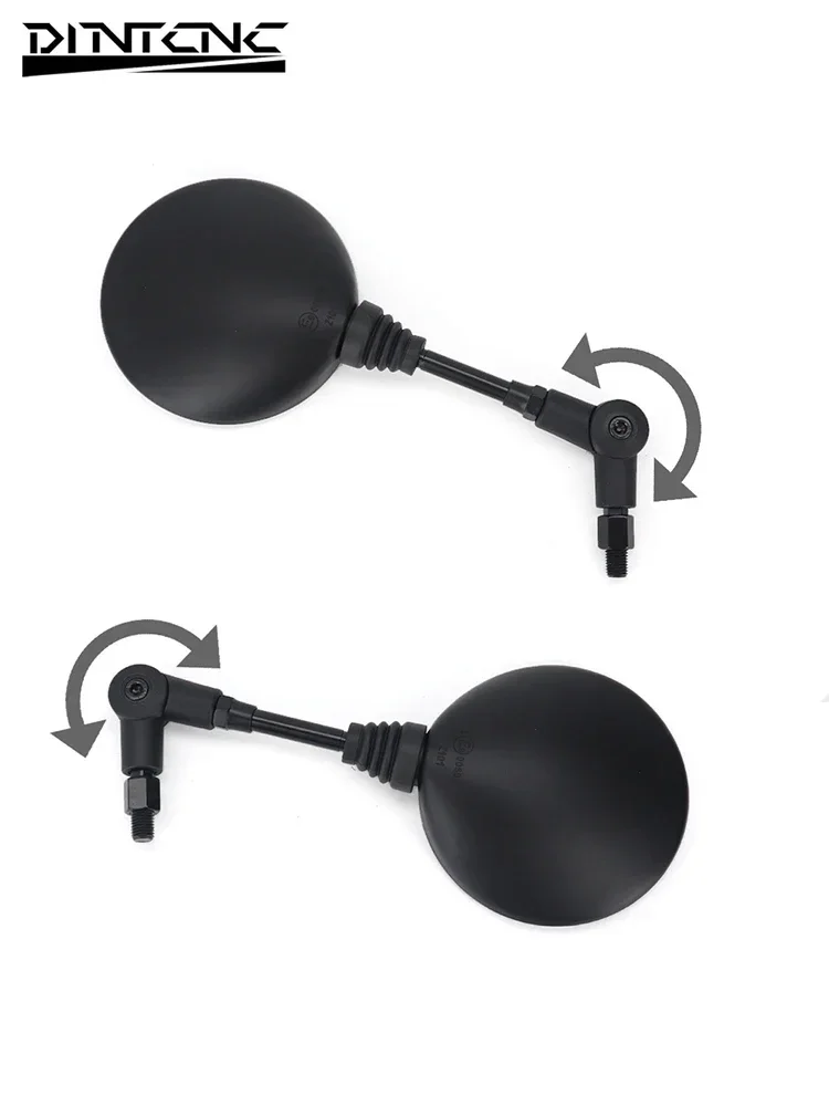 E9 Mirrors For Rally ADV Universal M10 Motorcycle Accessories Foldable Reverse Rarview Mirror Left Right Side 10MM Clockwise