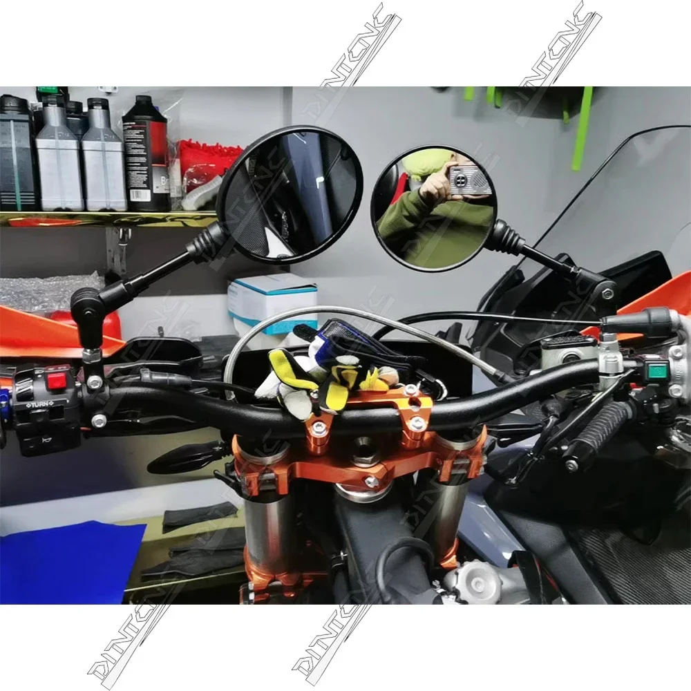 E9 Mirrors For Rally ADV Universal M10 Motorcycle Accessories Foldable Reverse Rarview Mirror Left Right Side 10MM Clockwise