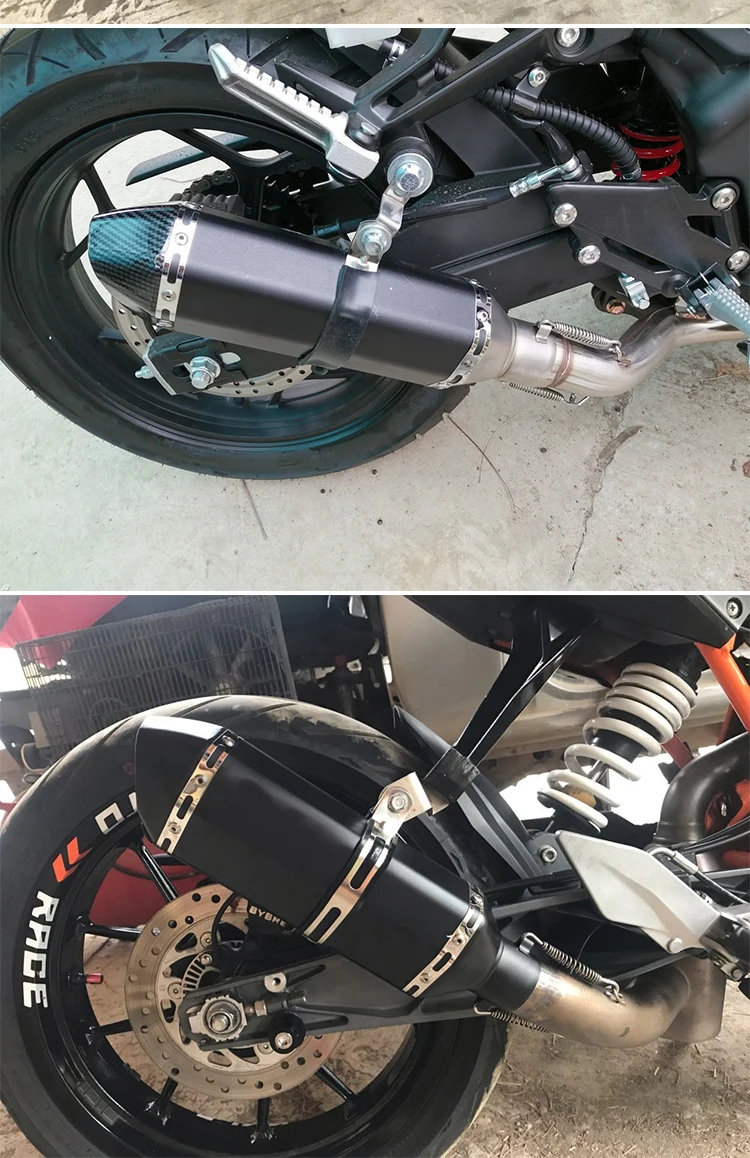 Universal Motorcycle Exhaust Muffler Retro Vintage Classic Electroplating Escap Moto for cg125 sr400 cb500 vt500 CM300 500 Cafe