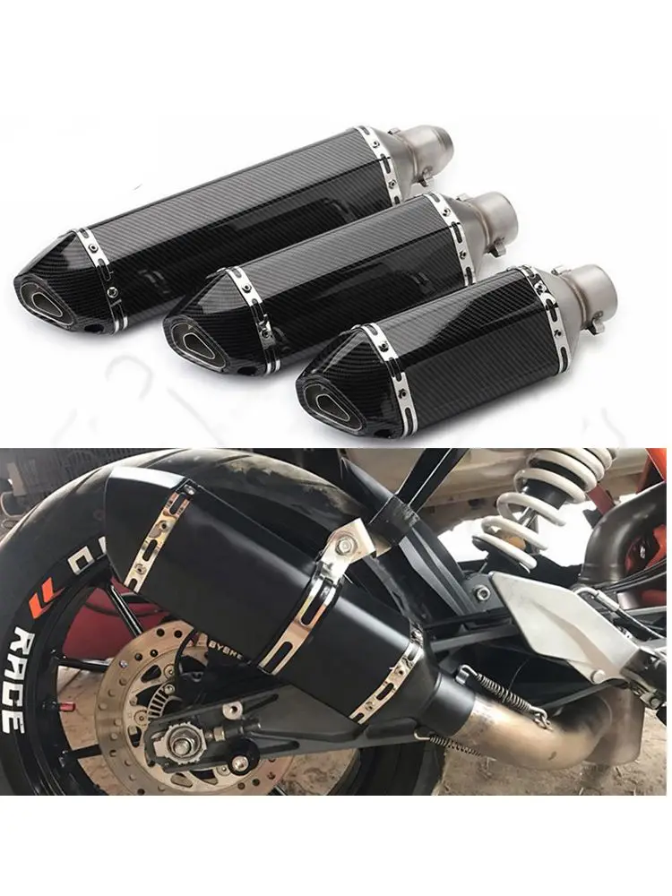 Universal Motorcycle Exhaust Muffler Retro Vintage Classic Electroplating Escap Moto for cg125 sr400 cb500 vt500 CM300 500 Cafe
