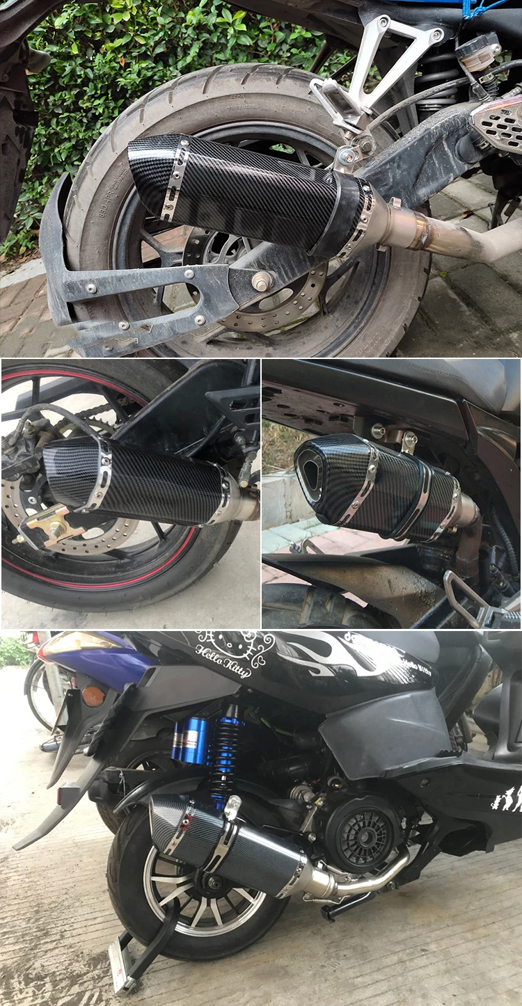 Universal Motorcycle Exhaust Muffler Retro Vintage Classic Electroplating Escap Moto for cg125 sr400 cb500 vt500 CM300 500 Cafe