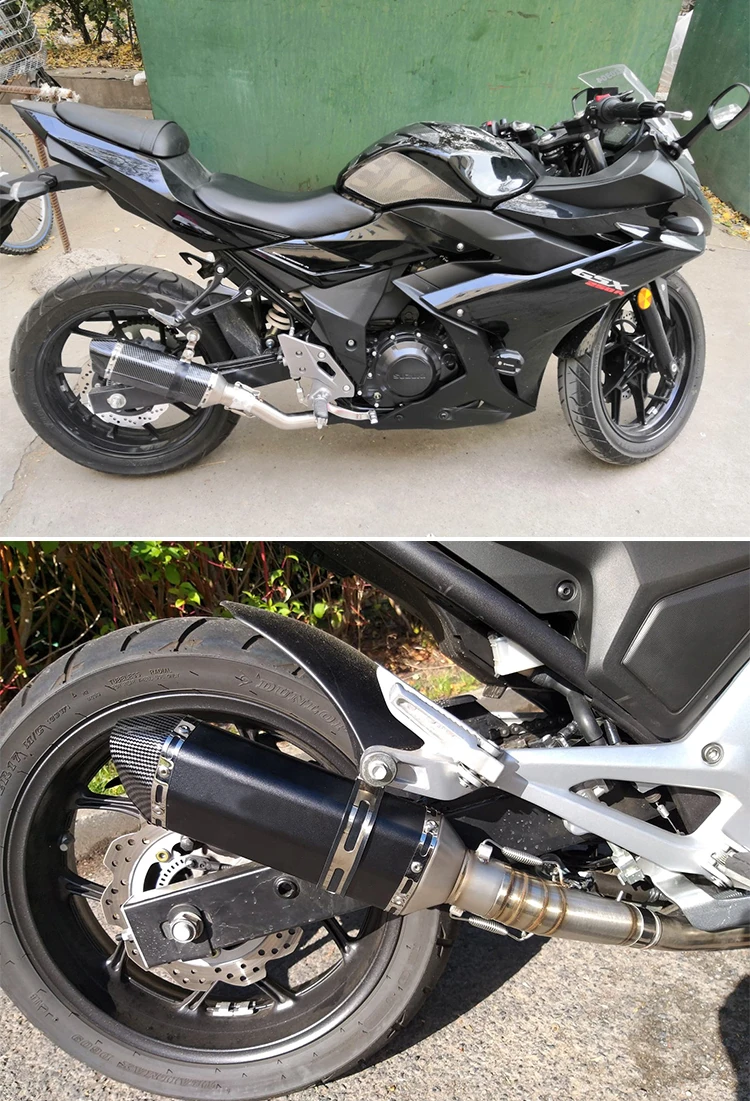 Universal Motorcycle Exhaust Muffler Retro Vintage Classic Electroplating Escap Moto for cg125 sr400 cb500 vt500 CM300 500 Cafe