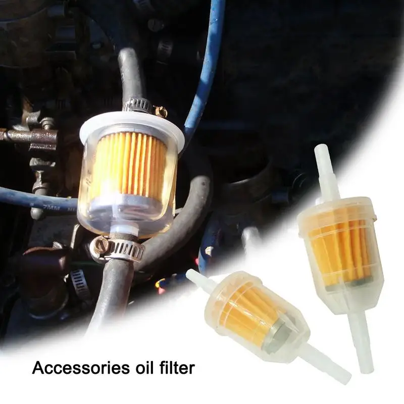 1-6pcs Car Gasoline Oil Filter Pipes Universal Inline Gas Fuel Filter for Small Engine Lawn Mower Motorcycle Accessories 6MM-8MM
