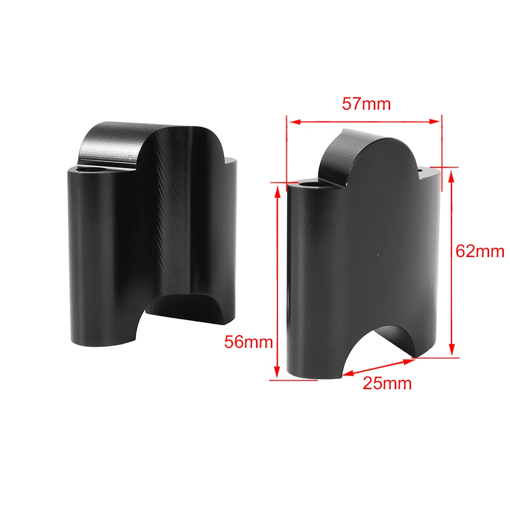 2" Rise CNC Aluminum 1" Handlebar Riser 50mm Handlebar Mount Extension Block for Harley Sportster XL1200 XL48 48 2010-UP