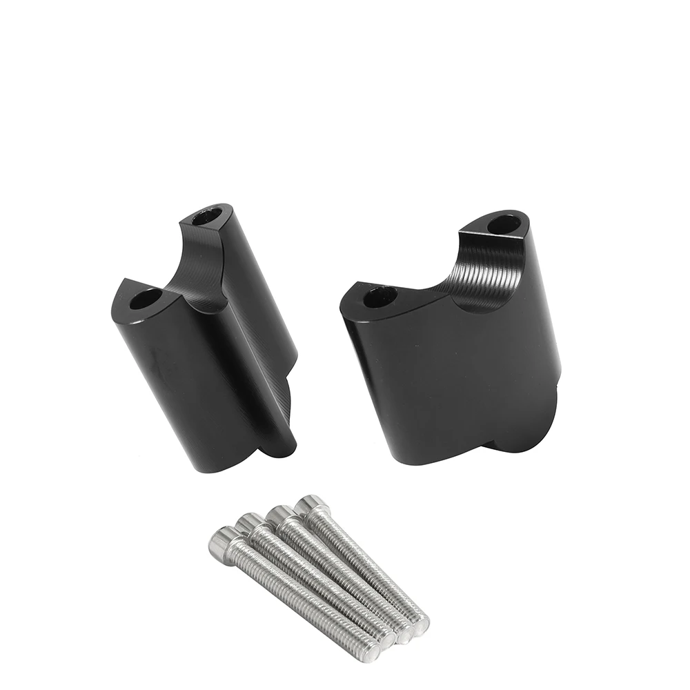 2" Rise CNC Aluminum 1" Handlebar Riser 50mm Handlebar Mount Extension Block for Harley Sportster XL1200 XL48 48 2010-UP