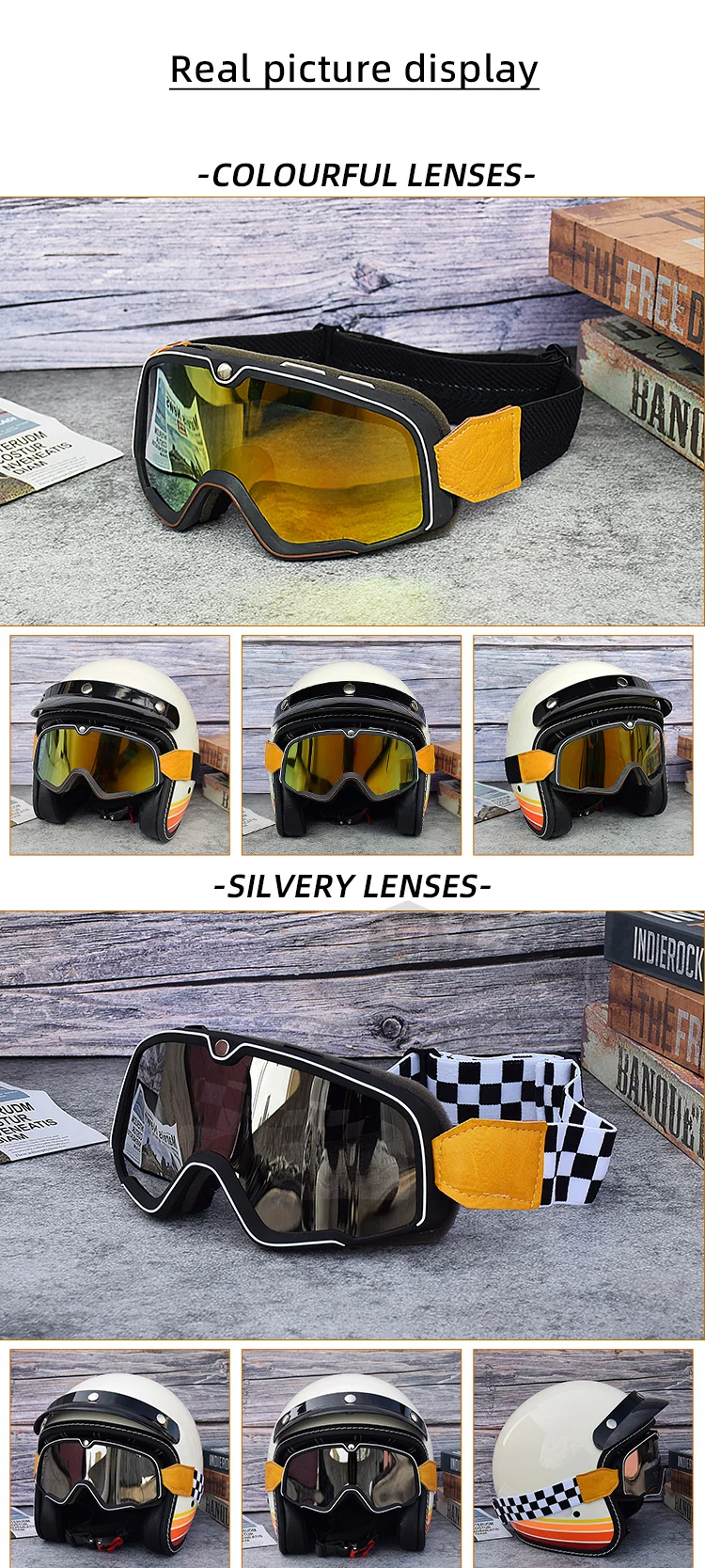 Motorcycle Dust Goggles Enduro Cross Glasses ATV Glasses Moto Motocross 100 Glasses Dirt Bike Off-road Riding Ski Ride Goggles