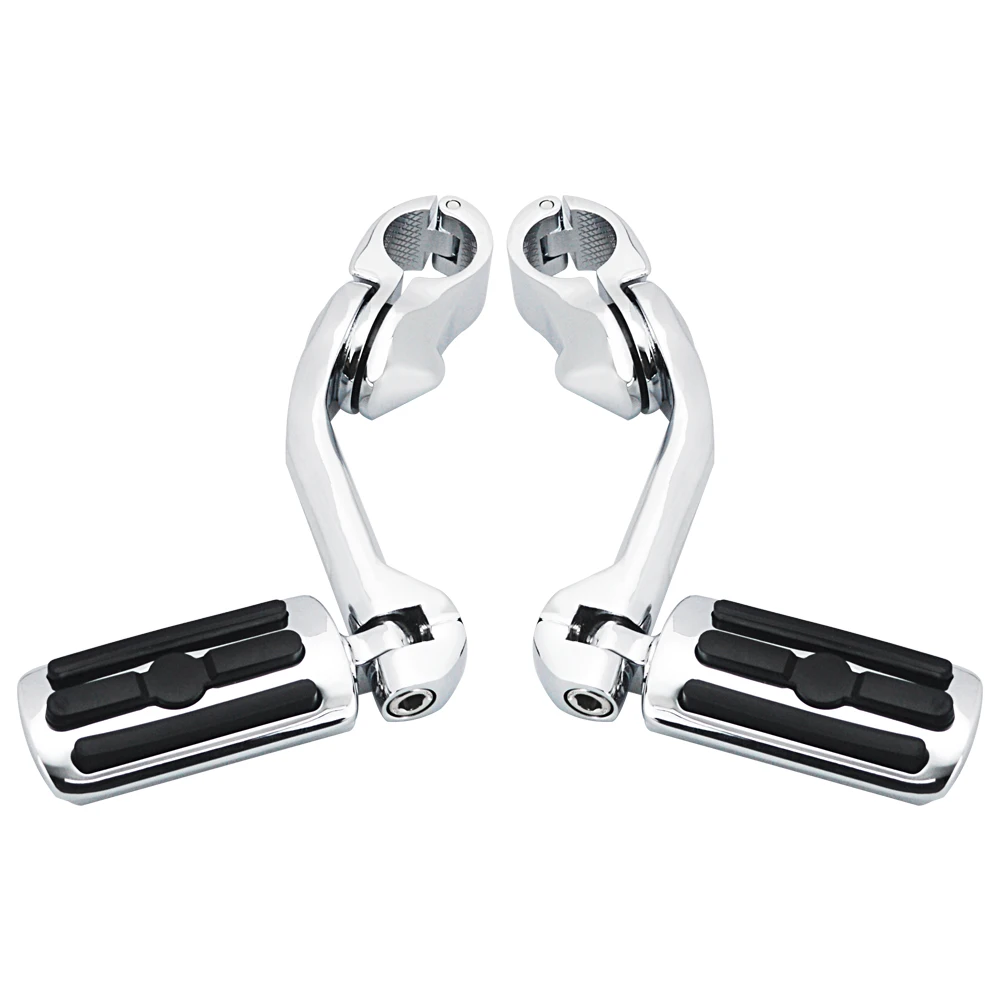 Motorcycle 1 1/4" Highway Footrest Engine Guard Mount Footpegs For Harley Road King Sportster 1200 Iron 883 Electra Street Glide