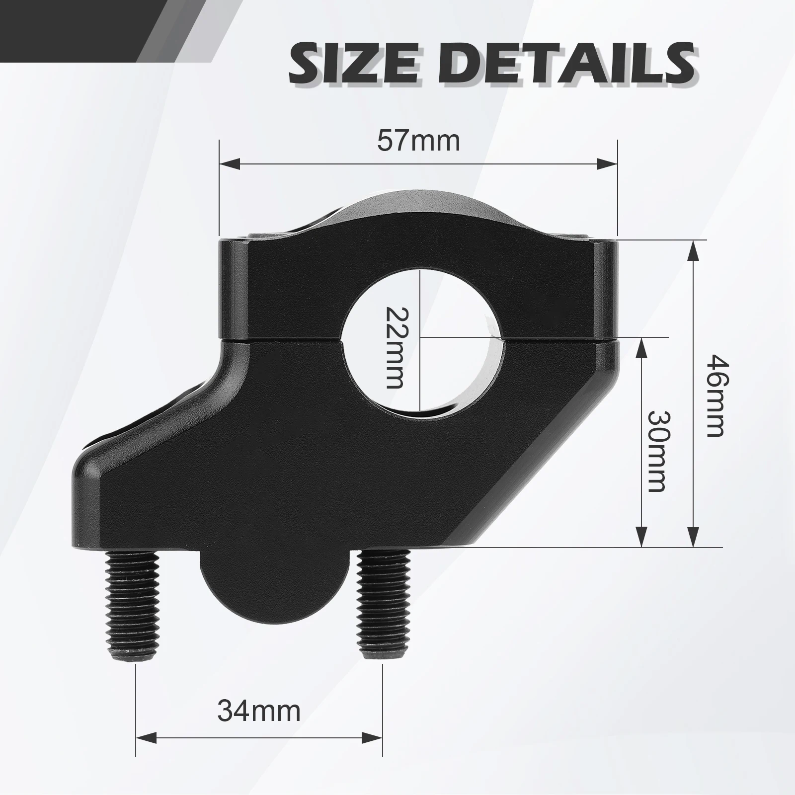 22mm 7/8" Brand-New Black Handle Bar Mount Risers Offset Extend Raised For Honda NC750X Bajaj Dominar 400