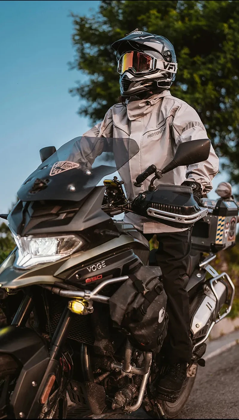 Motorcycle Rainsuit Waterproof Split Raincoat Suit Cycling Motorbike Jacket and Pants Lightweight Foldable Windproof Reflective