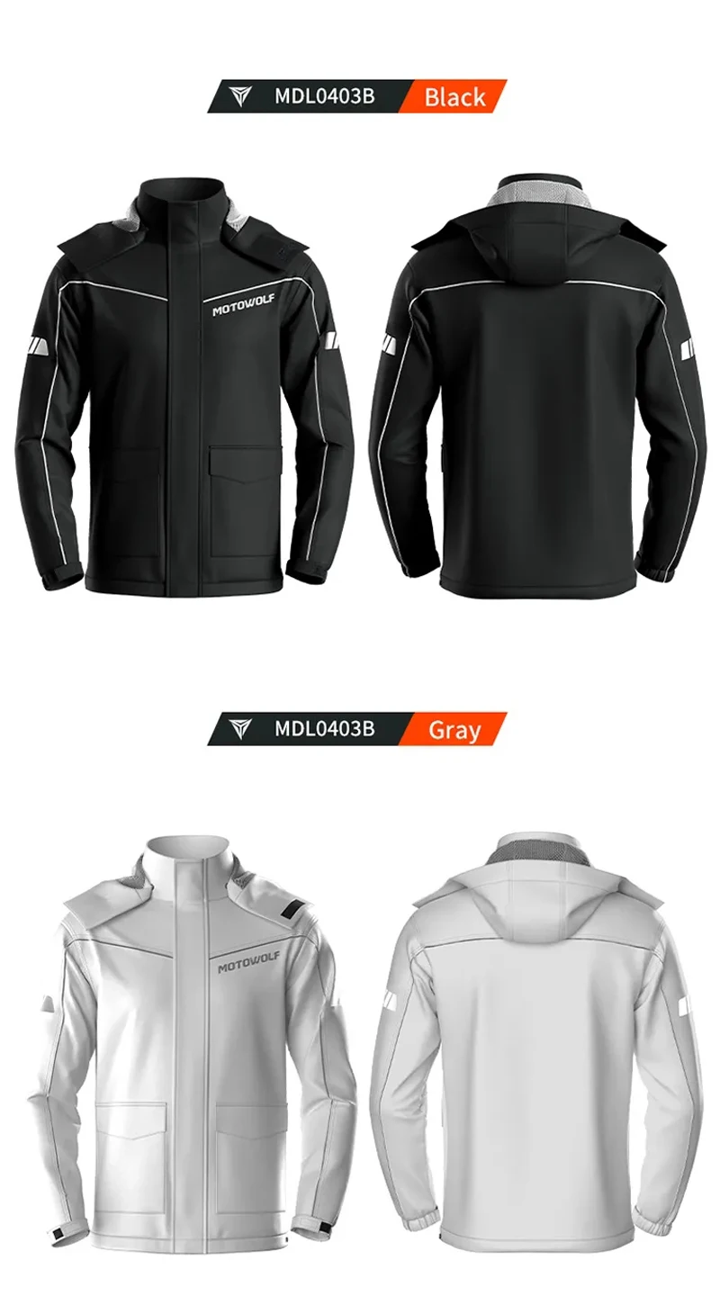 Motorcycle Rainsuit Waterproof Split Raincoat Suit Cycling Motorbike Jacket and Pants Lightweight Foldable Windproof Reflective