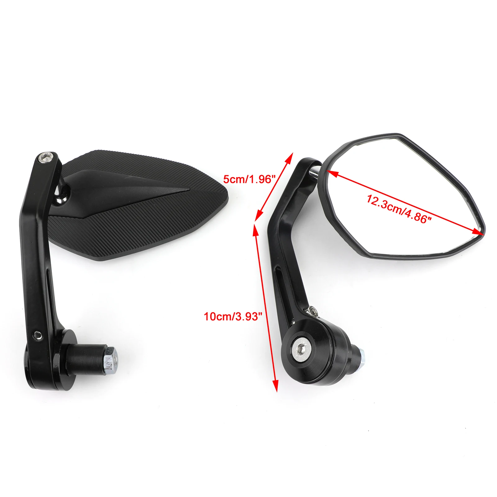 Artudarech 7/8" 22mm Motorcycle Handle Bar End Mirrors Aluminum Sportbike Street Fighter for Honda CBR650R for Yamaha for Suzuki