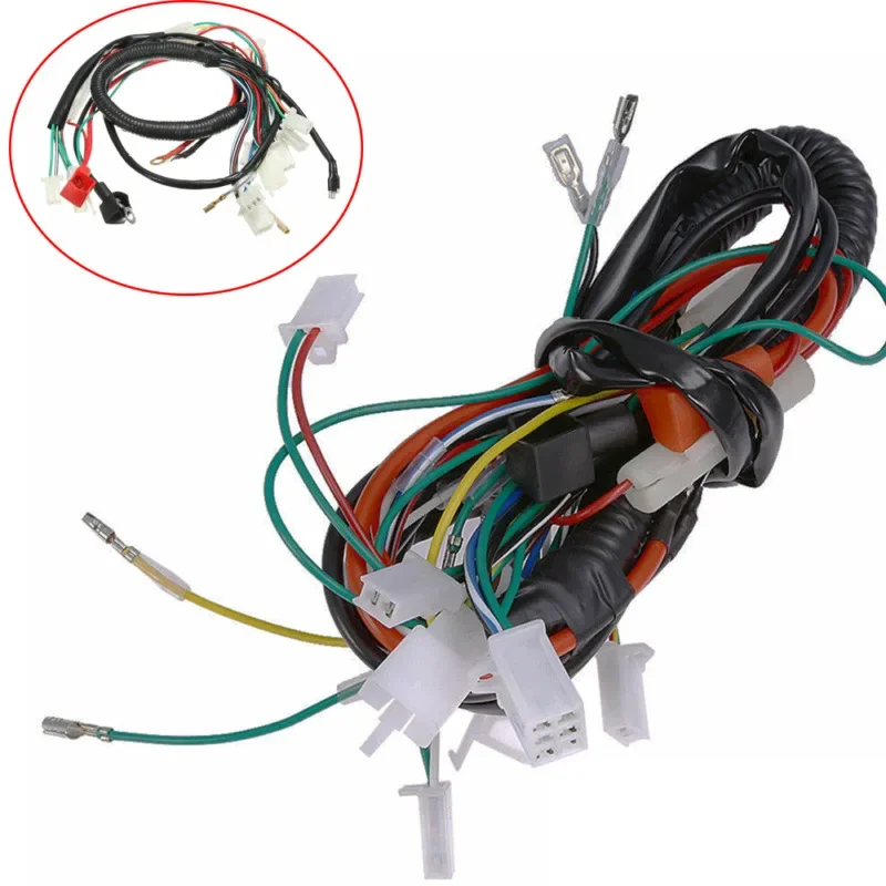 For Most Chinese ATV UTV Quad 4 Wheeler 50cc 70cc 90cc 110cc 125cc Universal Motorcycle Electric Wiring Harness Accessories NEW