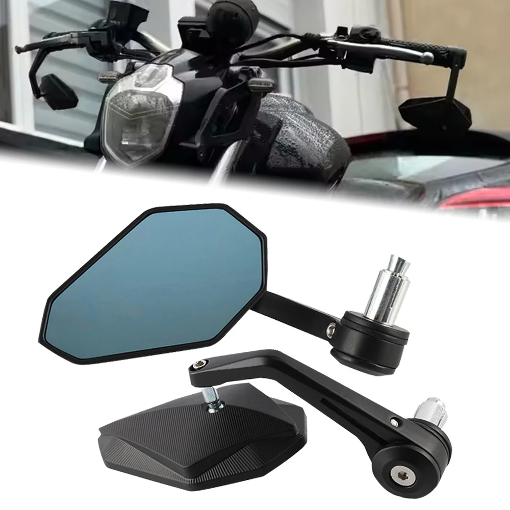 Motorcycle 7/8" Rearview Rear View Mirror Side Mirror For BMW Honda CB650R Ducati Kawasaki Yamaha Suzuki Benelli Accessories