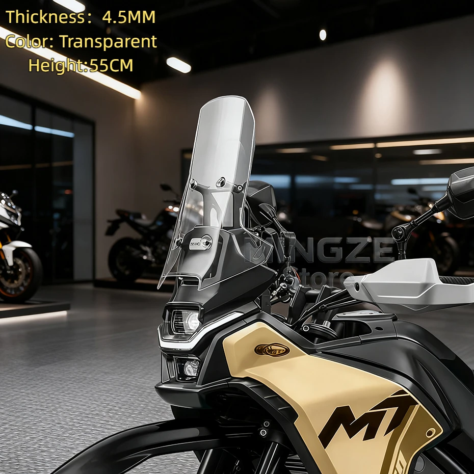 For CFMOTO CF450MT MT450 Windscreen Front Windscreen Windshield 450 MT Raised Windshield for cf moto 450MT Accessories