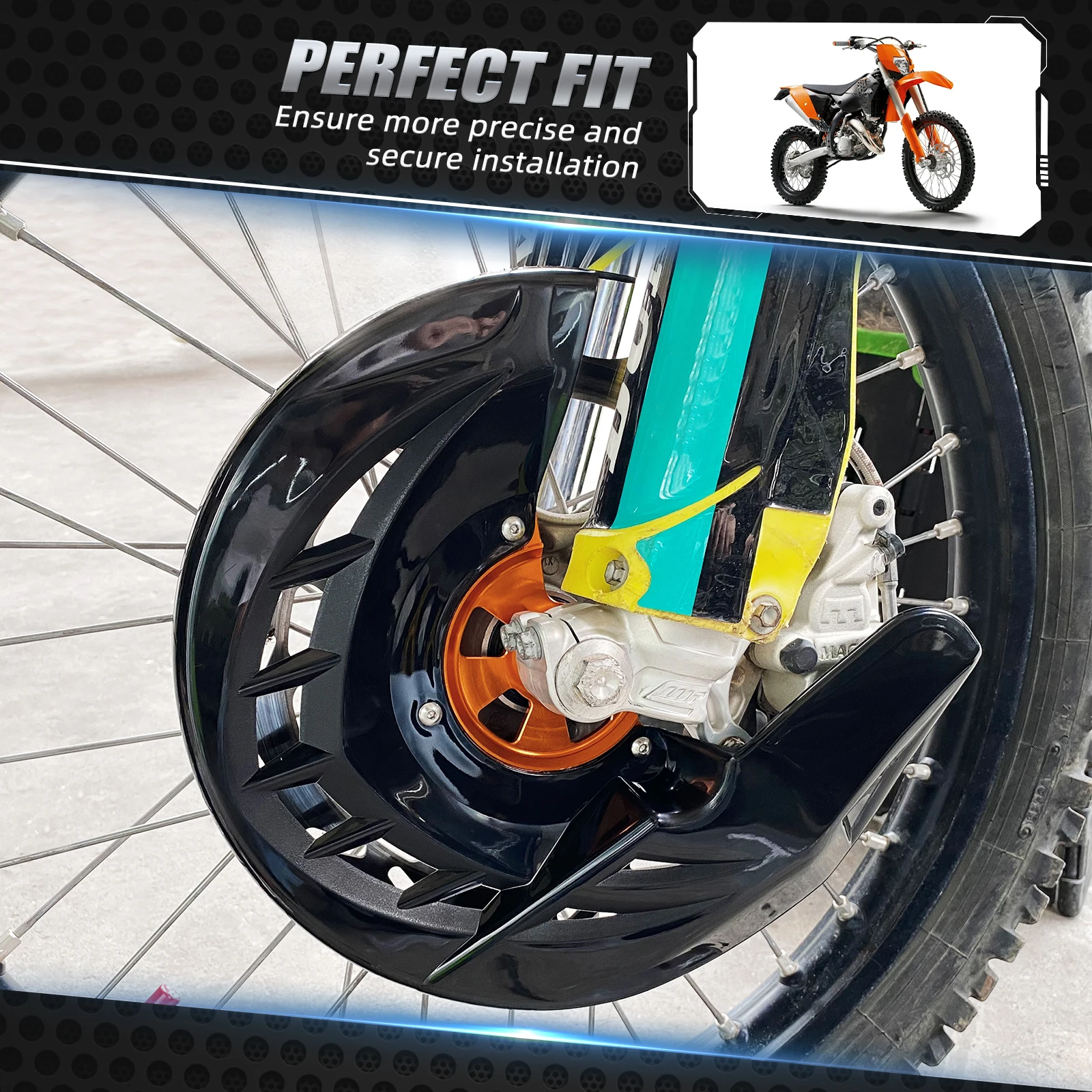 For GasGas EC 300 EC 250 ECF 350 MC 125 MC250F EXF 350 450 2021-2025 Front Brake Disc Guard For KTM EXC 300 For Husqvarna TE 300