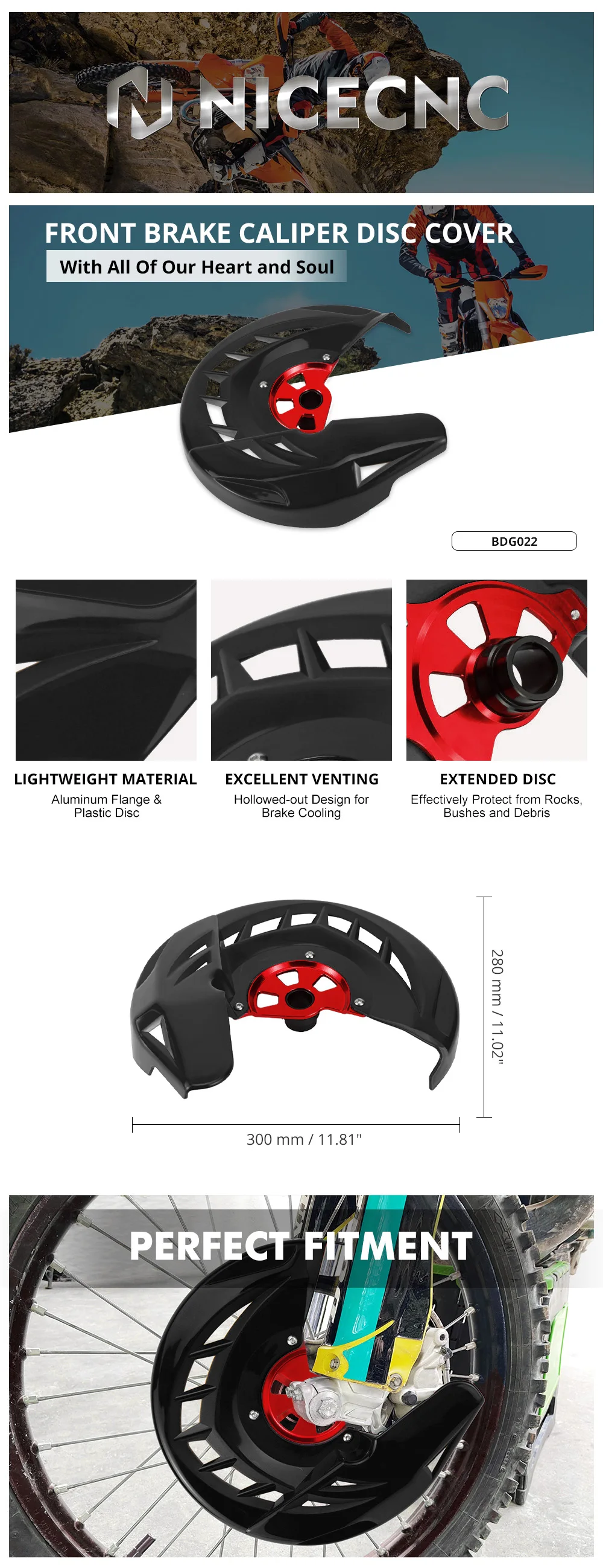 For GasGas EC 300 EC 250 ECF 350 MC 125 MC250F EXF 350 450 2021-2025 Front Brake Disc Guard For KTM EXC 300 For Husqvarna TE 300