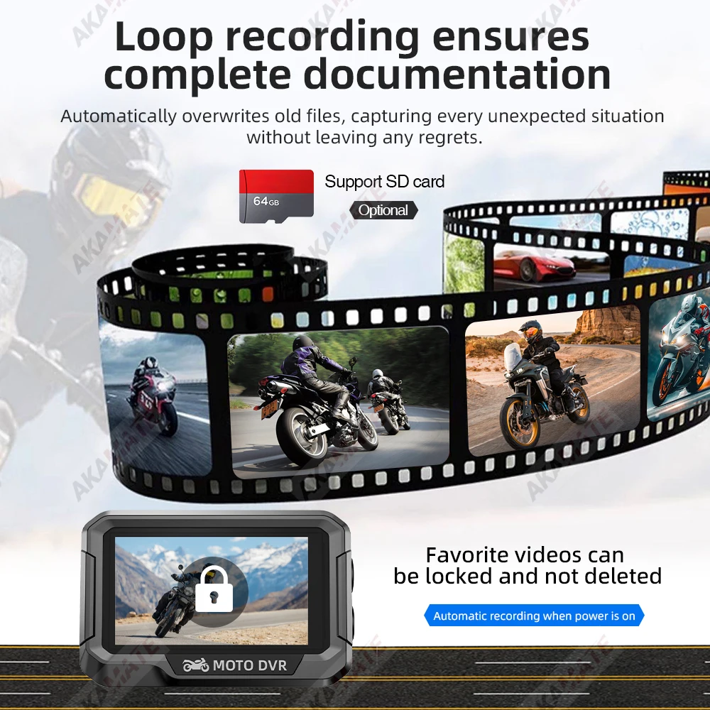 3.4Inch Motorcycle Navigation Monitor CarPlay Android Auto Bluetooth Waterproof Portable HD Digital Display Motor CPS Screen