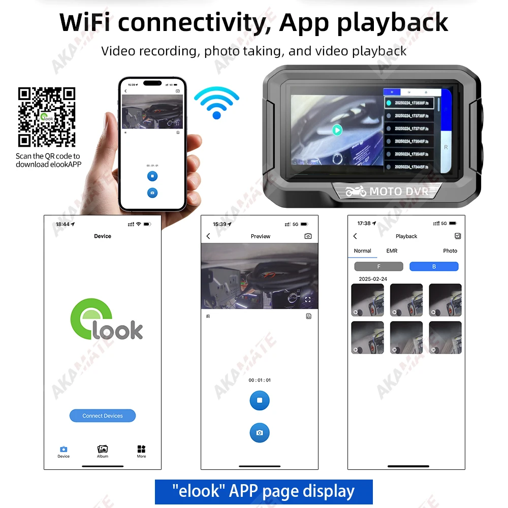 3.4Inch Motorcycle Navigation Monitor CarPlay Android Auto Bluetooth Waterproof Portable HD Digital Display Motor CPS Screen